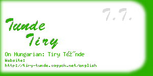 tunde tiry business card